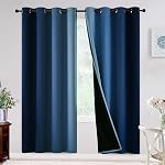 Yakamok Red and Black 100% Blackout Curtains for Bedroom,Ombre Room Darkening Curtains for Living Room Grommet Window Curtains 84 inches Long,Thermal Insulated Gradient Drapes,2 Panels,52x84 inch