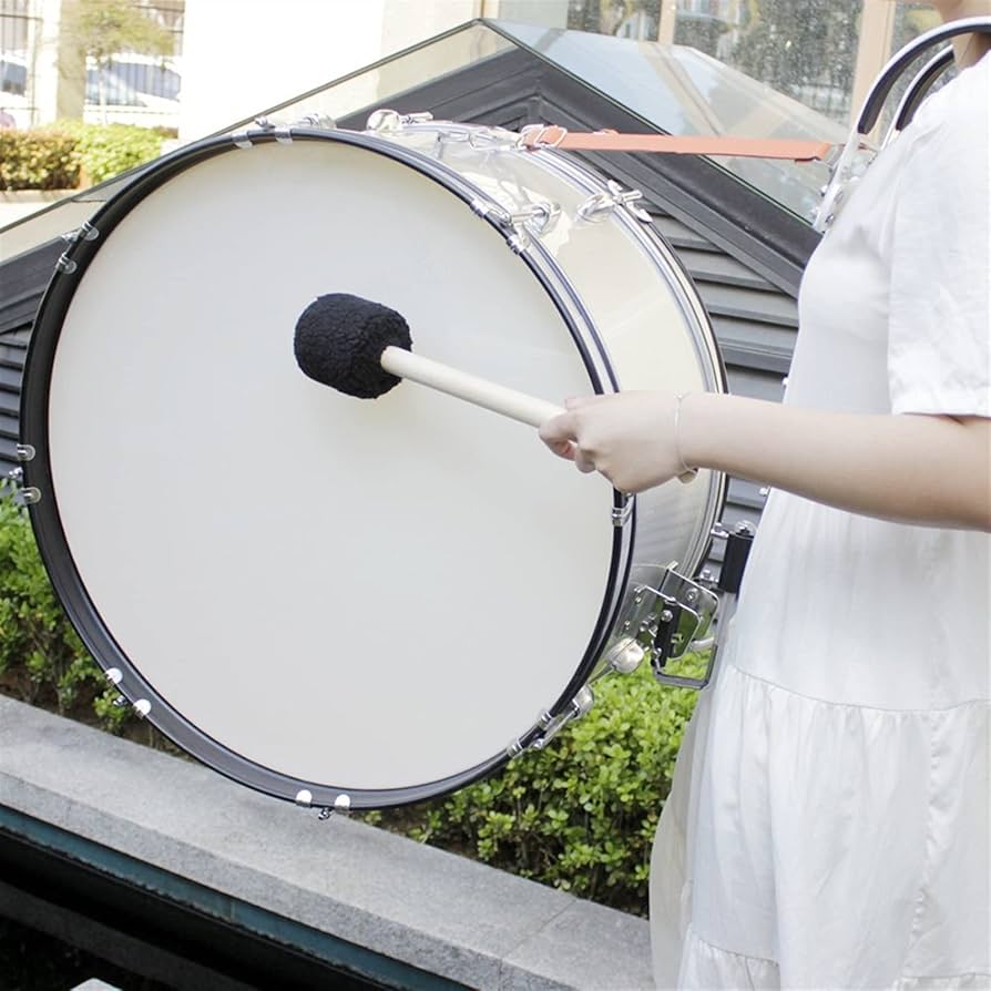 Durable Wooden Marching Drum Mallets 2 Pack For Bass, Timpani, And