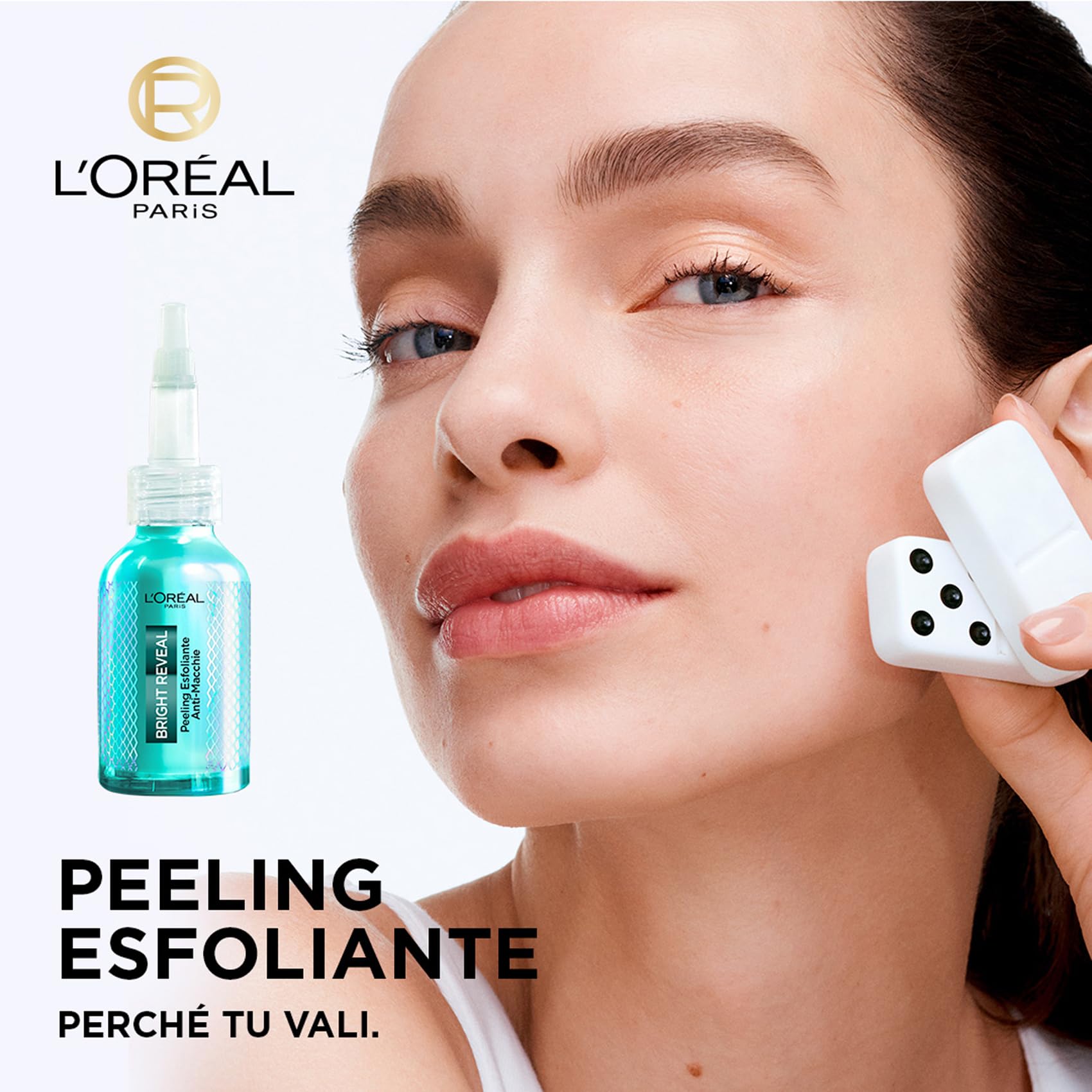 L’Oréal Paris Peeling Esfoliante, Per Tutti i Tipi di Pelle, Incarnato Levigato e Uniforme, Con Niacinamine e 25% AHA + BHA + PHA, Bright Reveal, 25 ml