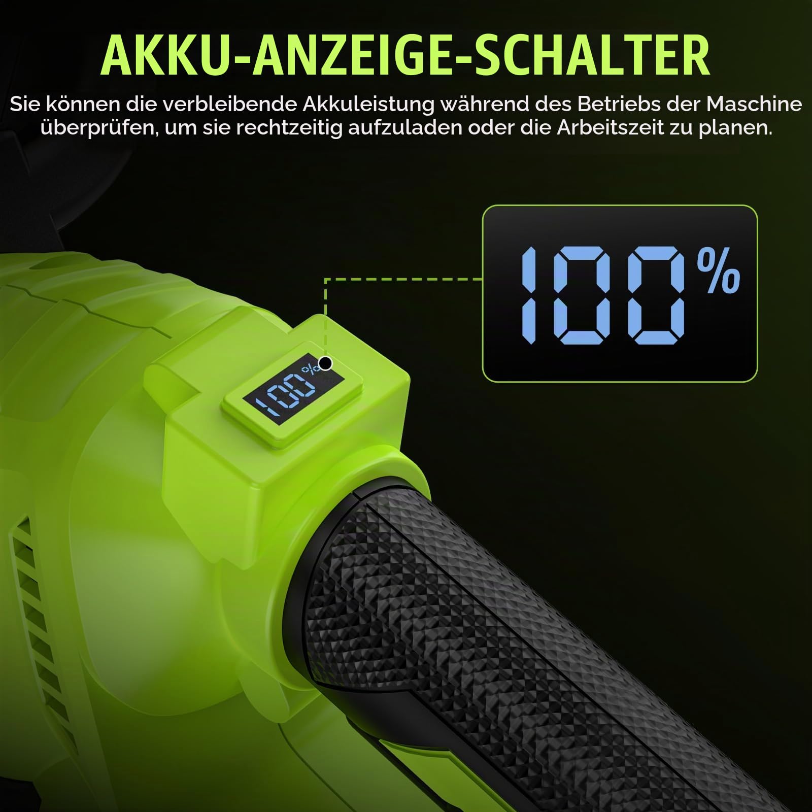 IERAKOR Akku-Heckenschere, Heckentrimmer mit 2 x 3,0Ah Akkus und Ladegerät