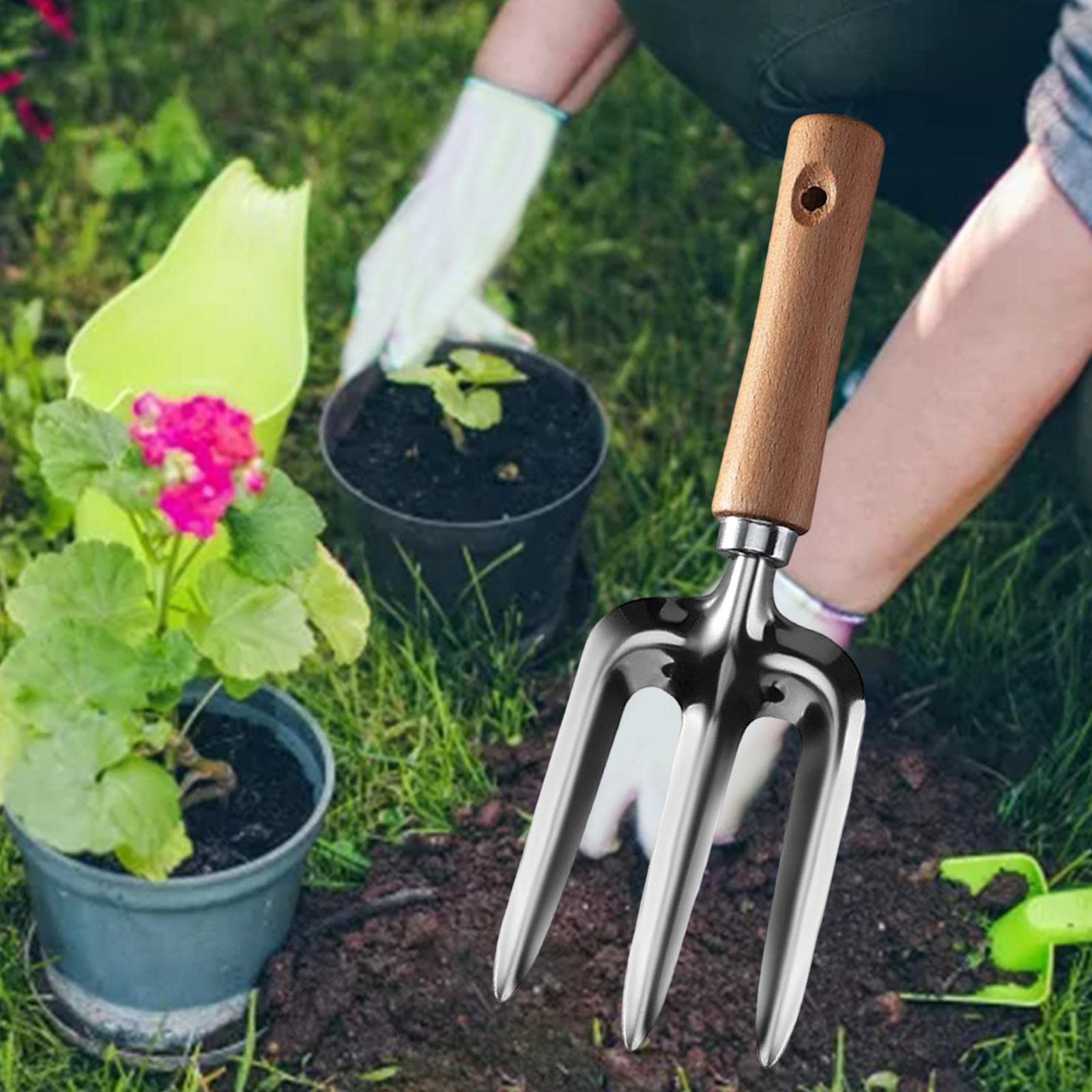 Estrattore Di Erbacce Manuale A 4 Artigli – Manico Lungo In Acciaio, Per Giardinaggio E Trapianto