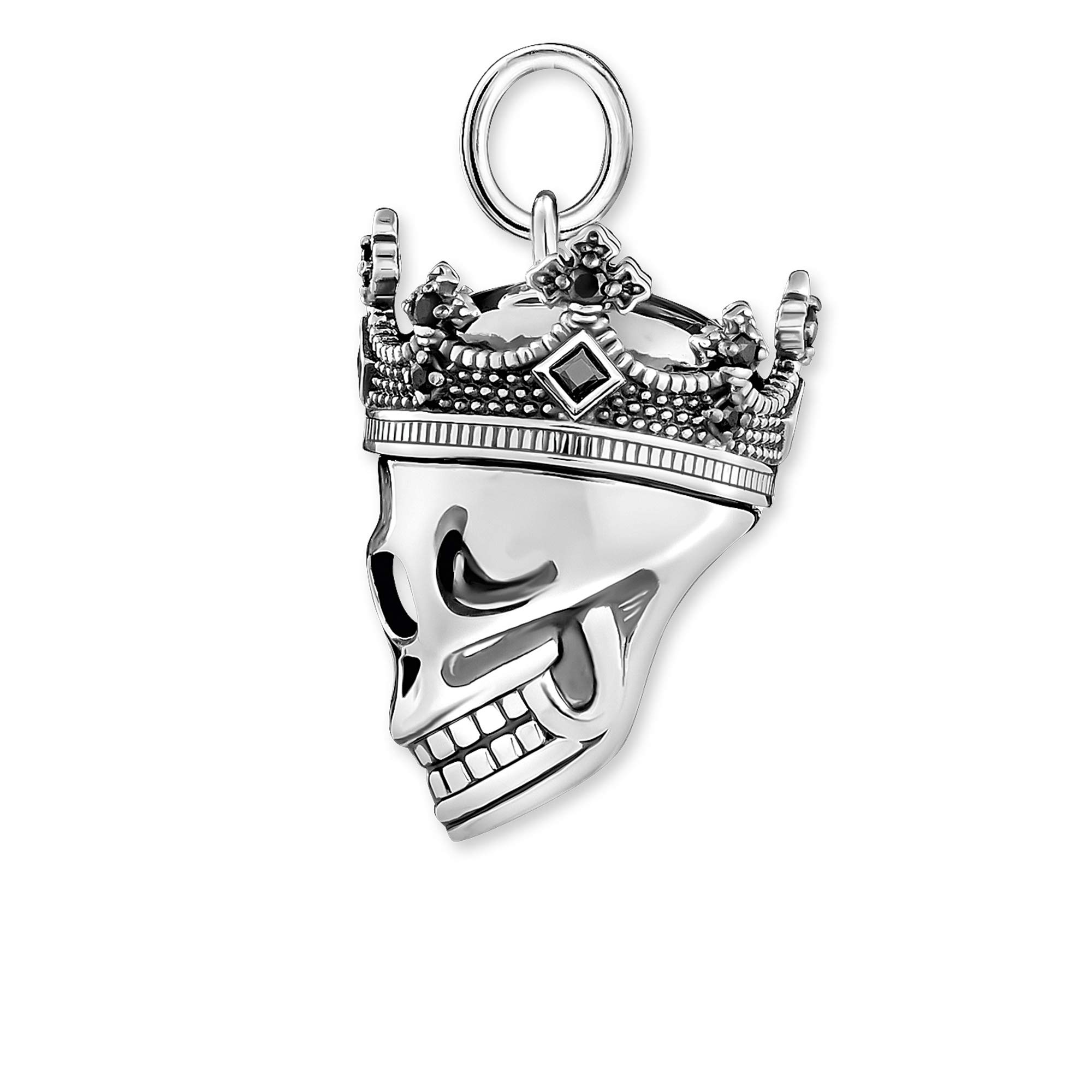 THOMAS SABO Anhänger Totenkopf Krone 925 Sterlingsilber, Geschwärzt