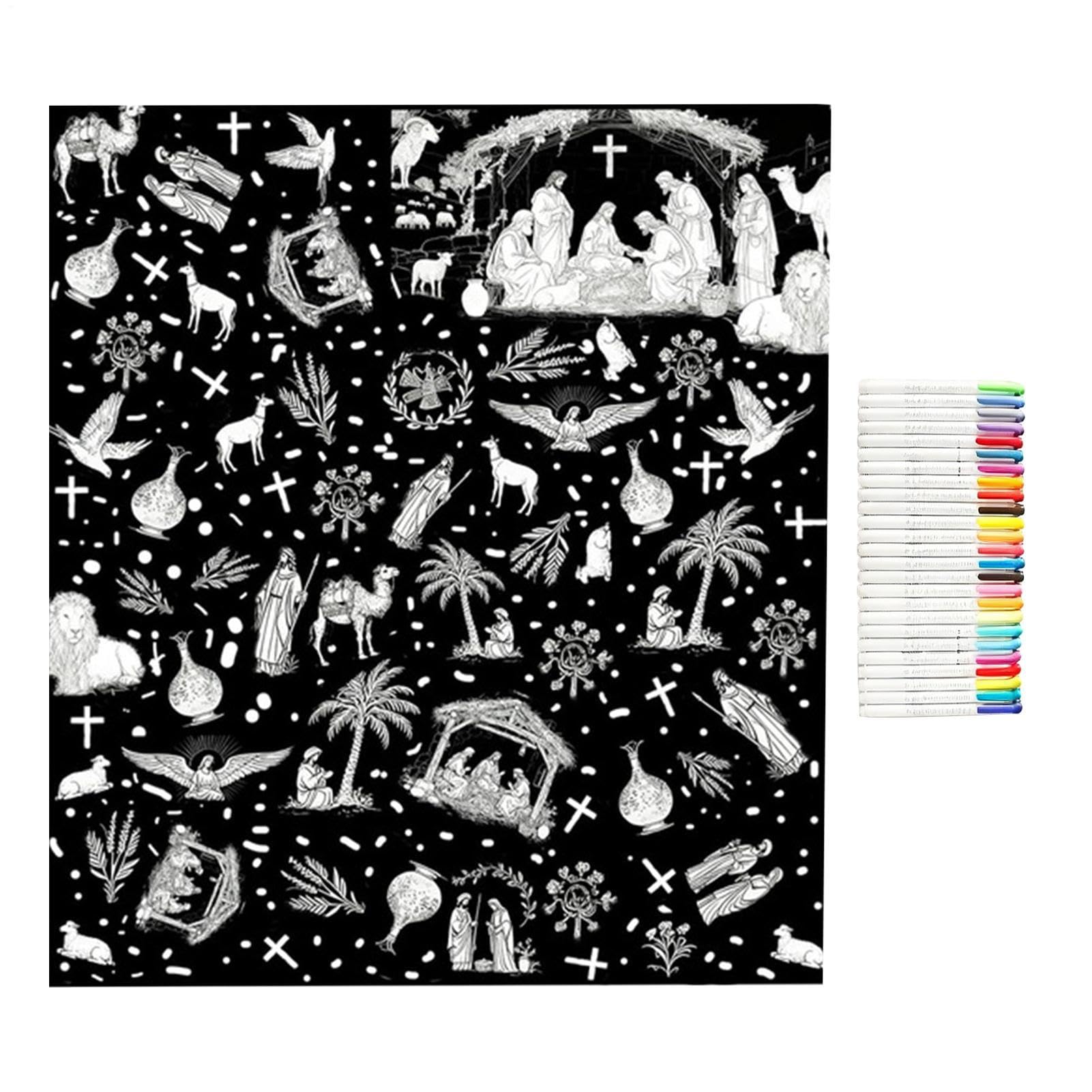 Maldecken für Erwachsene zum Ausmalen 120 x 145 cm Stoff-Zeichen-Bettwäsche