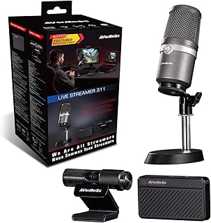 KIT LIVE STREAMER - PLACA DE CAPTURA GC311 + MICROFONE PROFISSIONAL AM310 + WEBCAM 1080P - BO311 - AVERMEDIA
