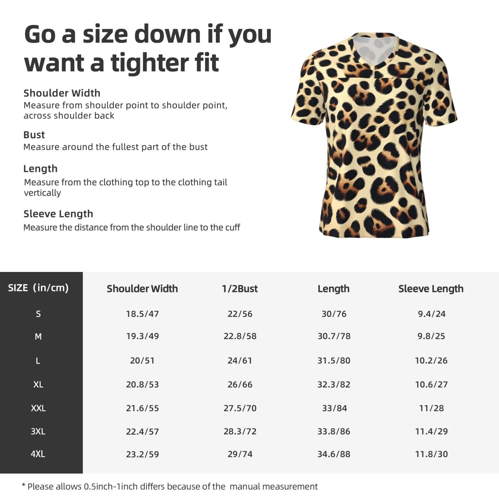 Stylish Athletic Sports Jersey Leopard-Print-Natural-Hunting Men's Rugby Jersey Xx-Large