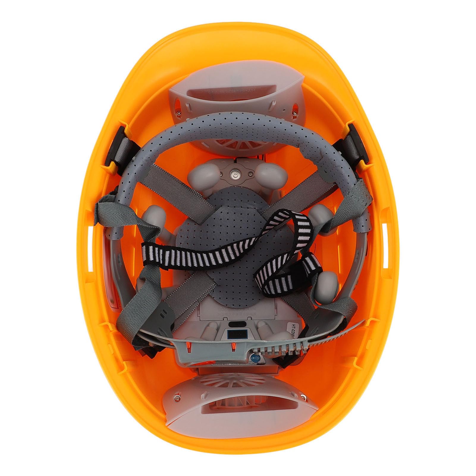 Topiky Elmetto di Raffreddamento, Casco Ad Energia Solare da 8000 MAh con Doppia Ventola Bluetooth, Casco di Sicurezza Antipioggia per Lavori Industriali Edili