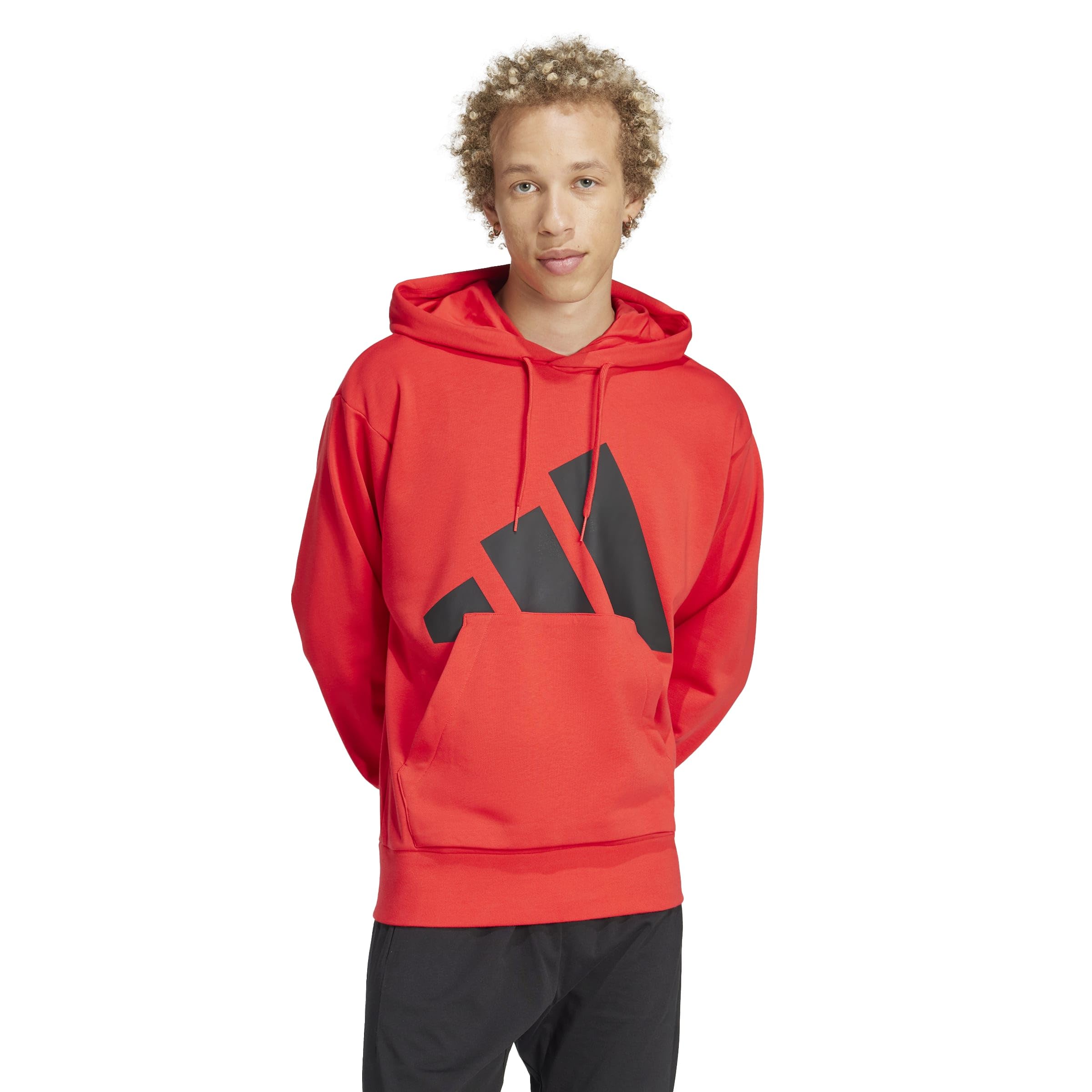 adidas Herren Essentials Big Logo French Terry Hoodie Sweatshirt – Bild 3