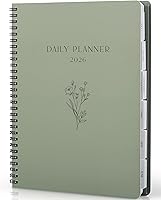 ZICOTO 2026 Daily Planner 7x10 - Weekly Monthly Spreads for Women Men - Boost Productivity Organize Tasks Beautifully