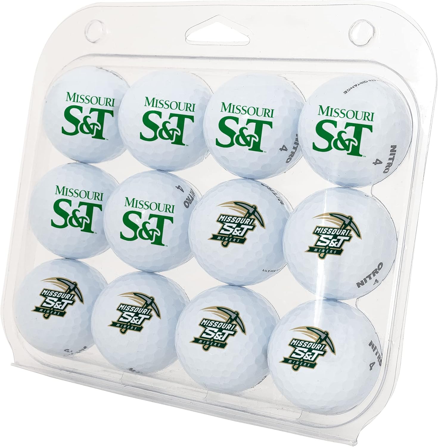 Desert Cactus Missouri University of Science and Technology Golf Balls 12 Pack – Missouri S&T Miners Full Color Dozen – Officially Licensed Sport Team Accessory