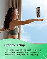 Vista 6 de amBand Soporte magnético de teléfono con succión para carcasa MagSafe, silicona transparente Octo Cup Buddy Soporte de agarre adhesivo para iPhone