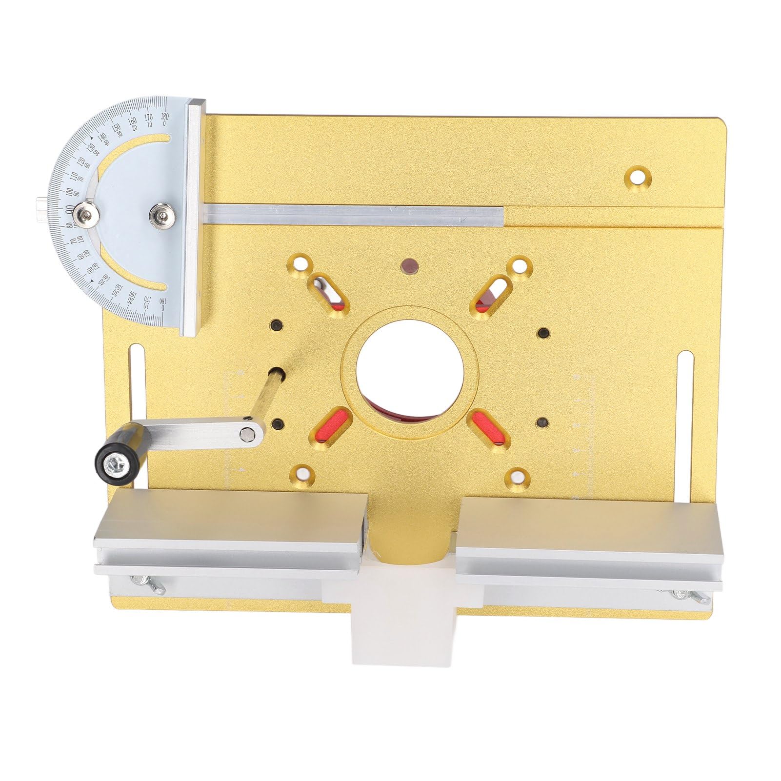 Kit de Base de Elevación de Carpintería, de Elevación de Enrutador de Aleación de Aluminio con Varilla de Soporte de Acero Inoxidable, de Manivela de Mano, para un Banco de