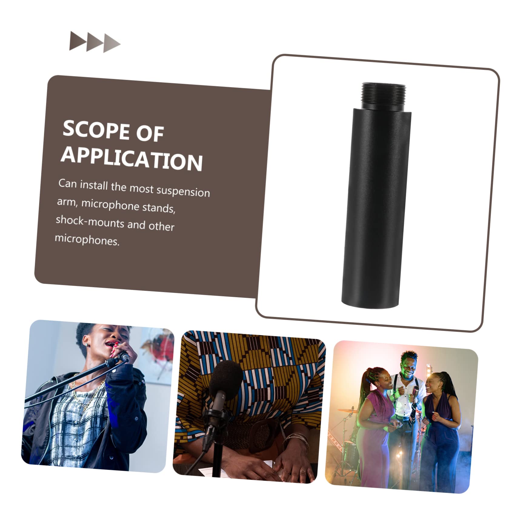 ERINGOGO Mic Holder for Stand Metal Extension Rod Microphone Arm Support Extension Rod and Easy to Install