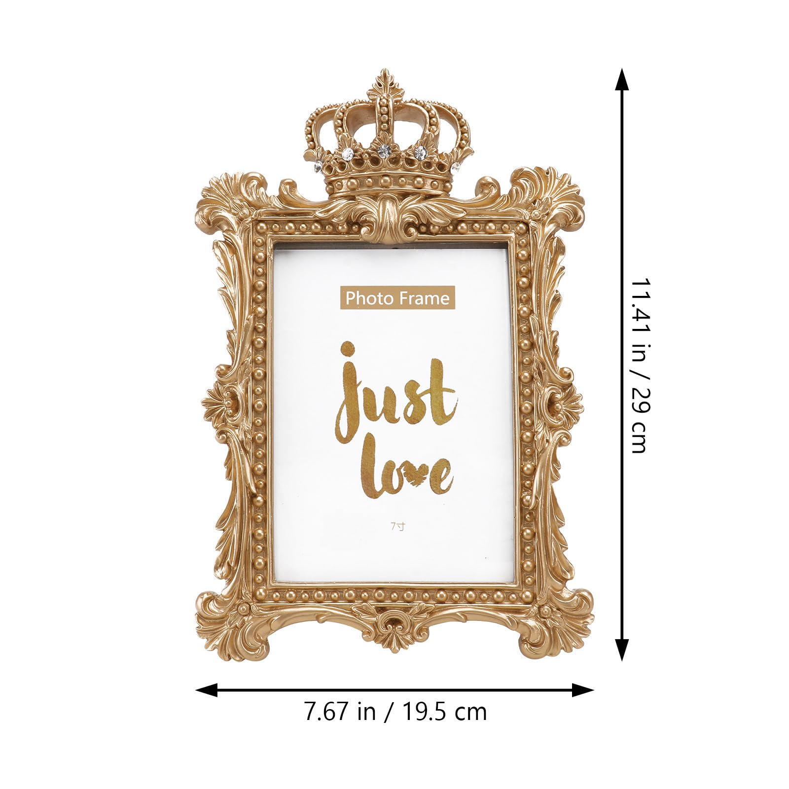 Marco de Fotos Diseño de Tallada de Estilo Europeo Retro Dorado Varios estilos y Resina Varios estilos para Decoración del Hogar y Dormitorio
