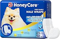 Vista 1 de HONEY CARE All-Absorb A27 - Envoltura para perro macho, 50 unidades, extra pequeña