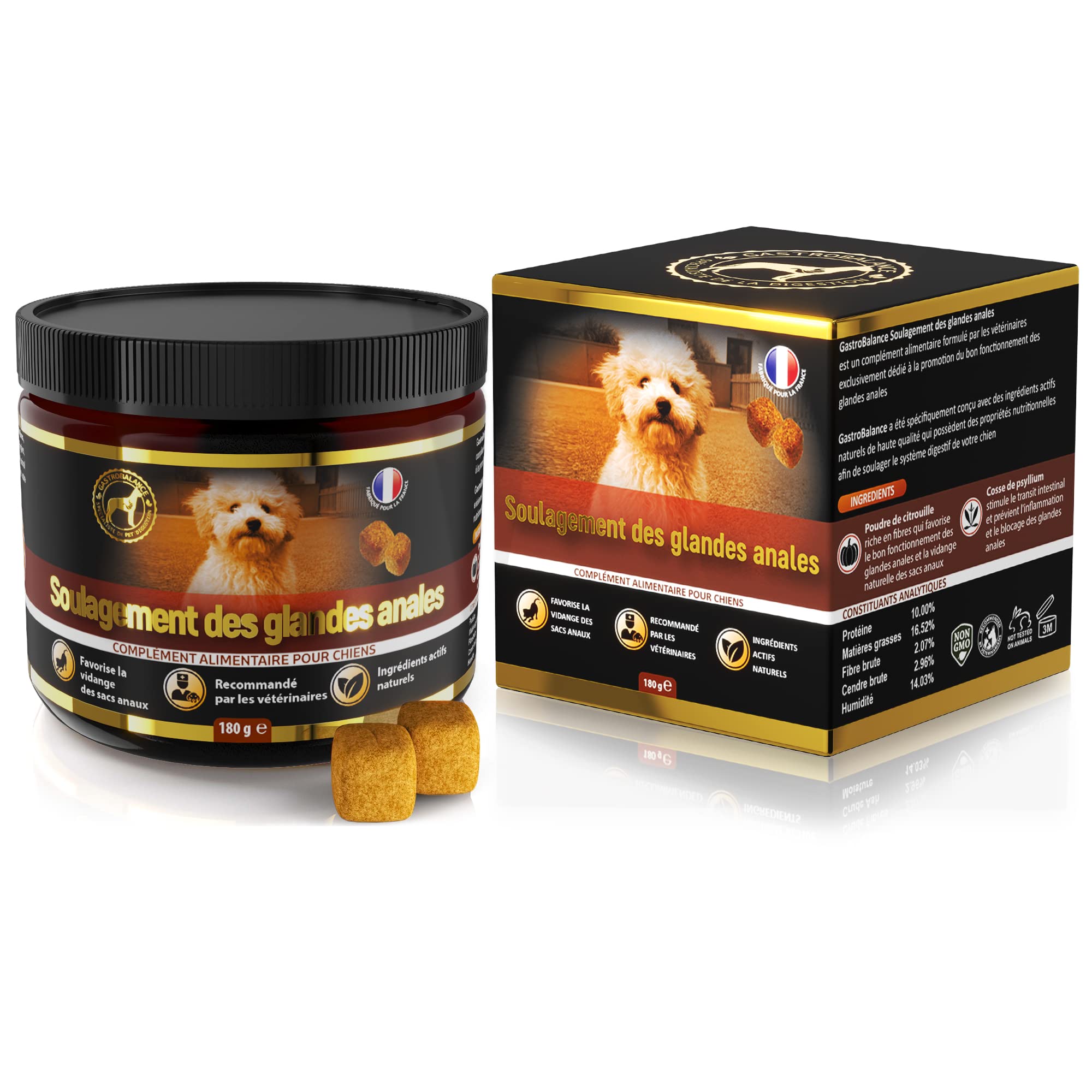 Tratamiento glándula Perro - 60 croquetas que vacían Bolsas glandulares del Perro - Sabor Bacon (Español)
