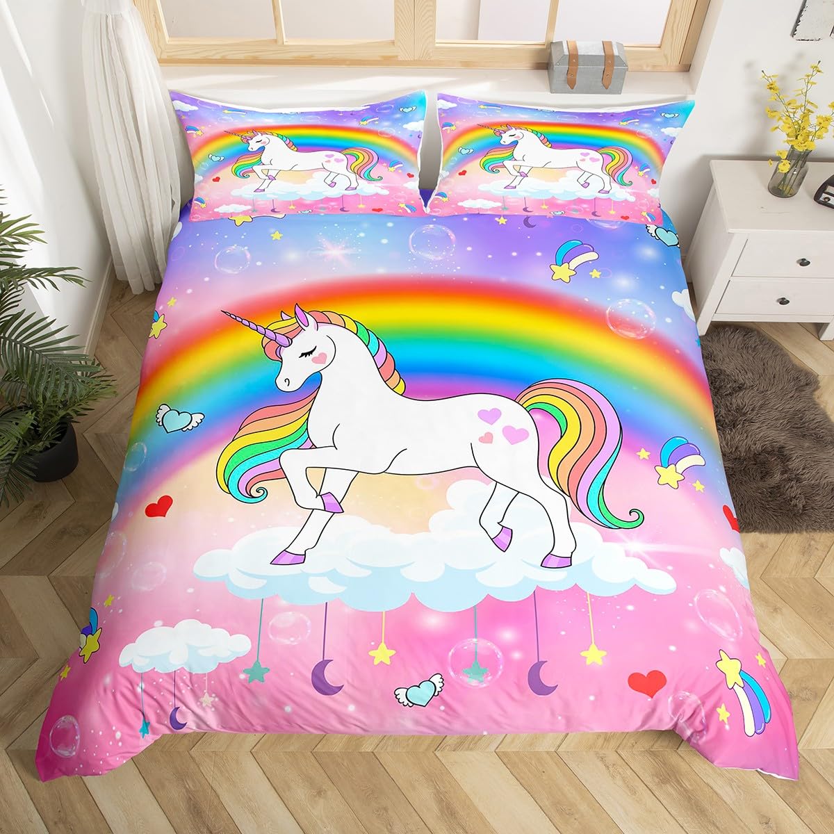 Housse de couette licorne grand lit : transformez la chambre de vos enfants ou adultes avec style