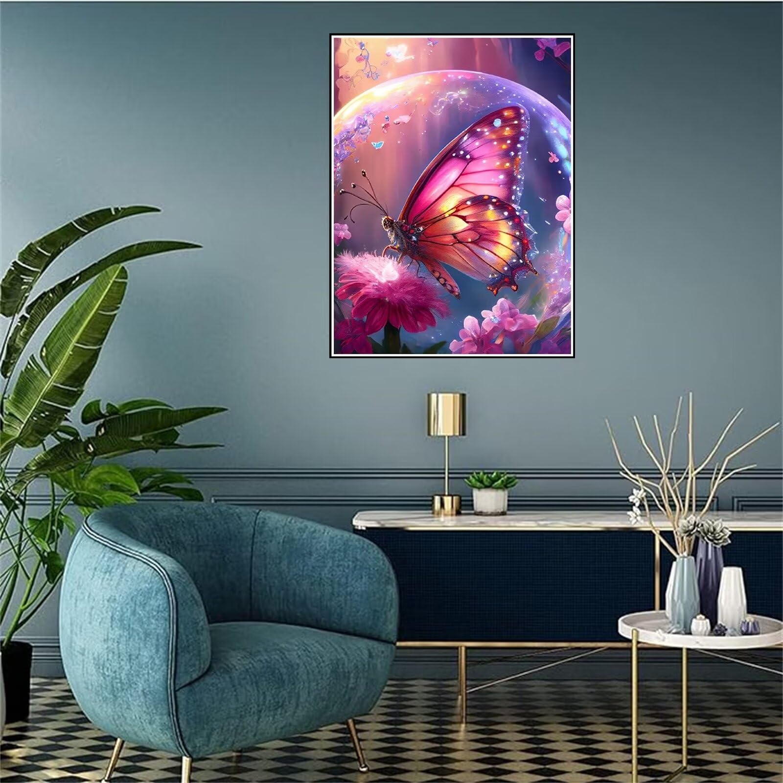 Kit Pittura Diamante 5D Farfalla Fai Da Te - 30x40cm Con Diamanti Extra, Decorazione Casa - Foto 6