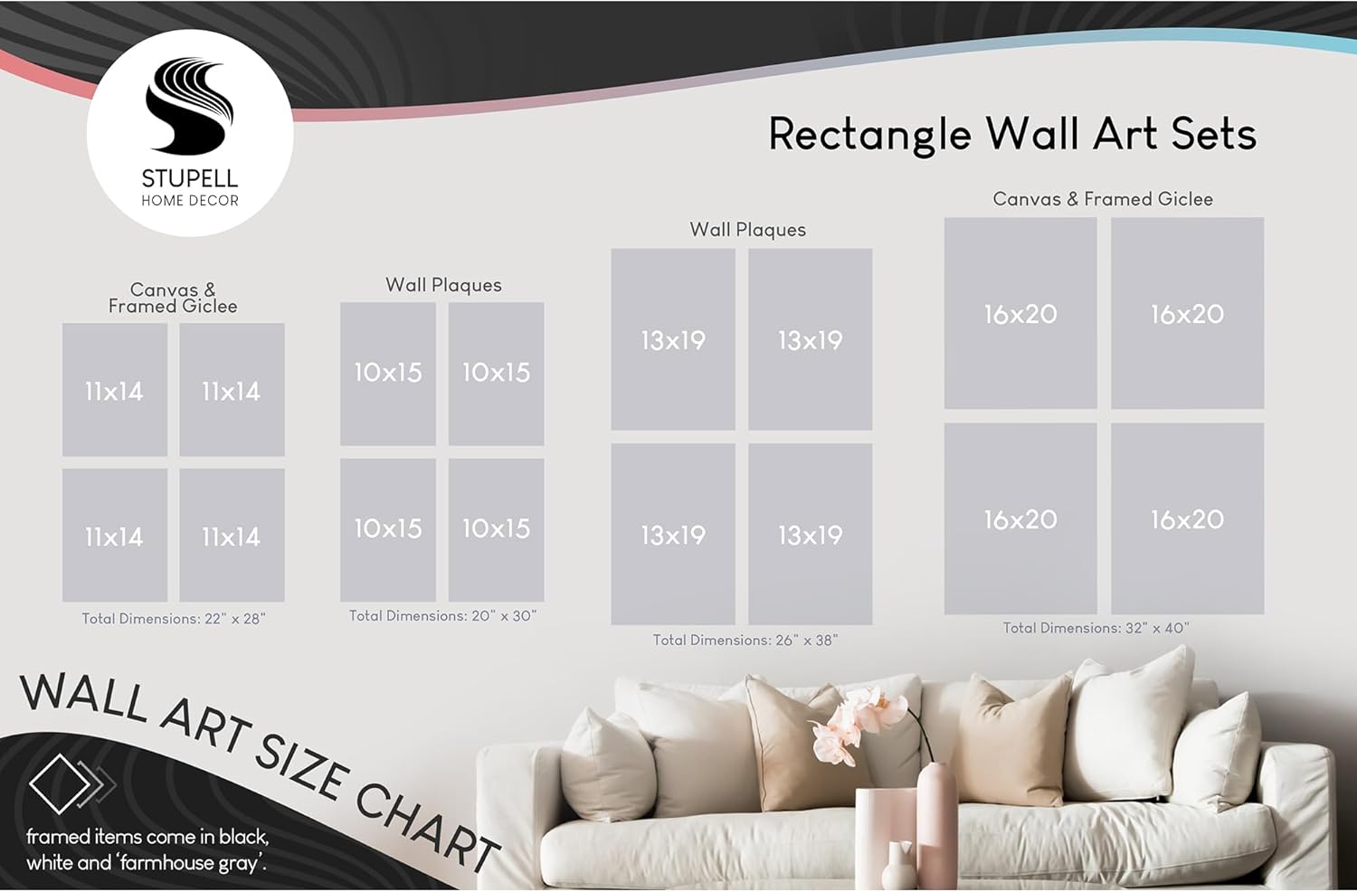 Stupell Industries Varied Blue Leaves Simple Botanical Plant Shapes 4pc set Canvas Wall Art, Design by Melonie Miller