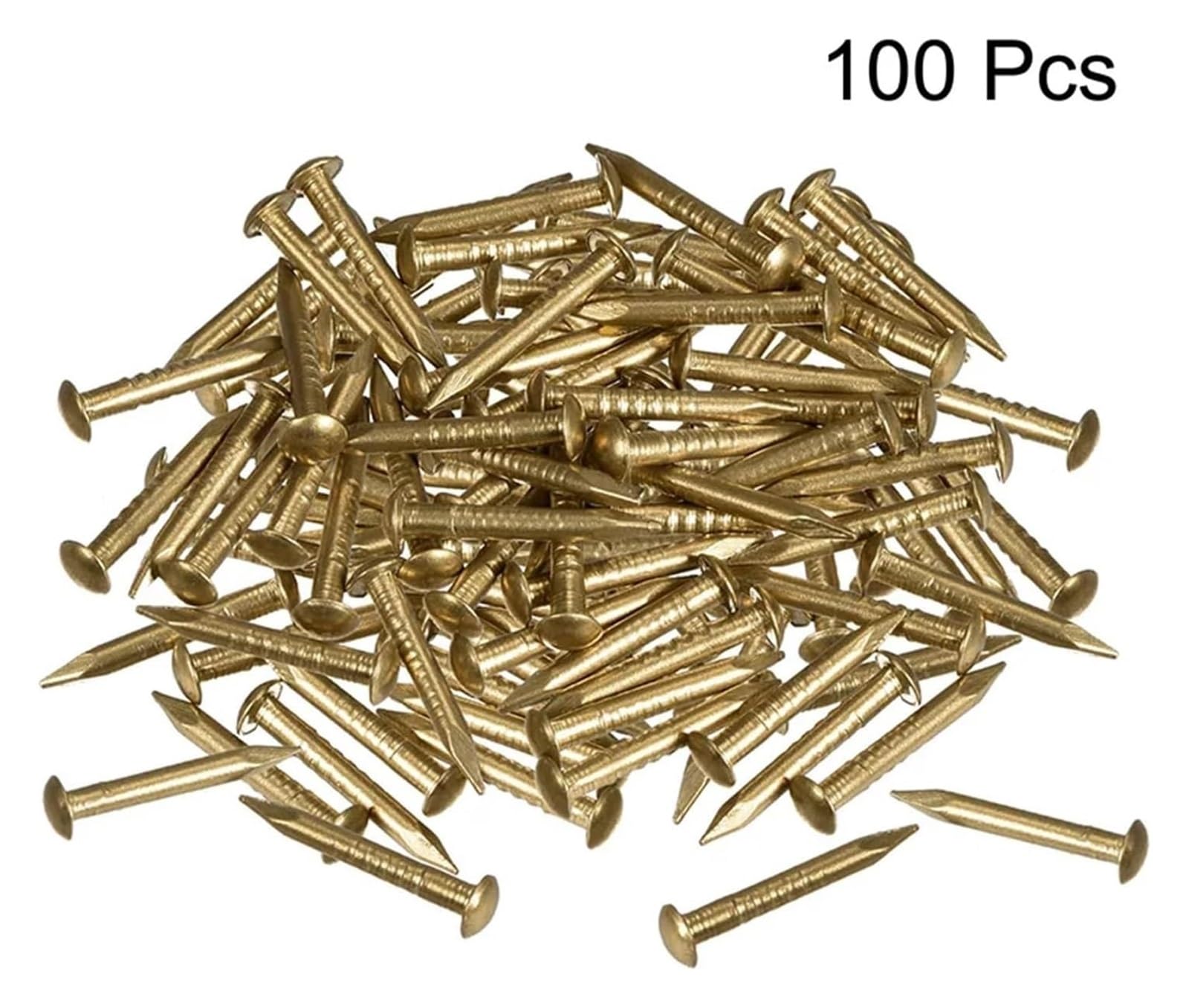 Małe gwoździe mosiężne, 100 szt. 1,5 x 12 mm Mosiężne małe miniaturowe okrągłe główki Małe gwoździe mosiężne do majsterkowania