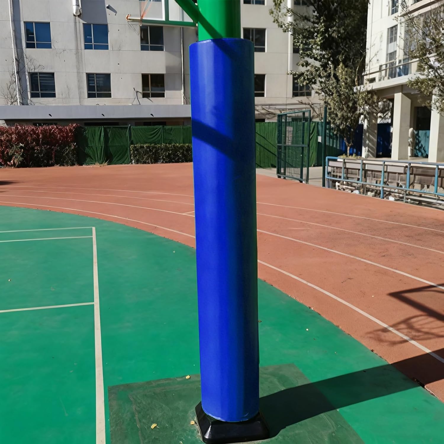 VUIKLCty Basketball Hoop Post Pads – Round Outdoor Foam Pads, Suitable For Basements, Garages Or Playgrounds(Blue,Dia 114mm)
