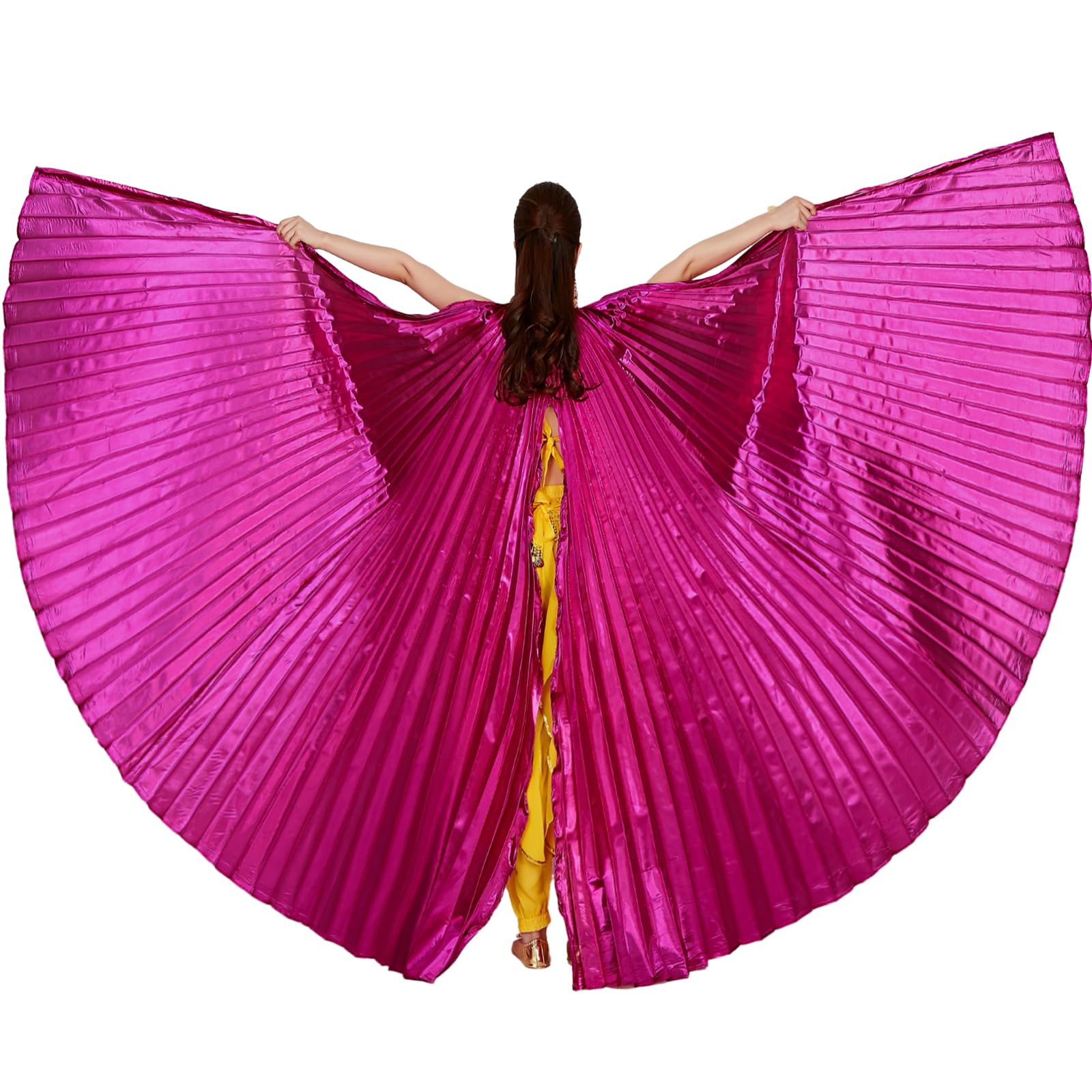 Baisdan Opening Isis Wings with Sticks, Belly Dance Butterfly Wings for Women Halloween & Carnival Performance Costume