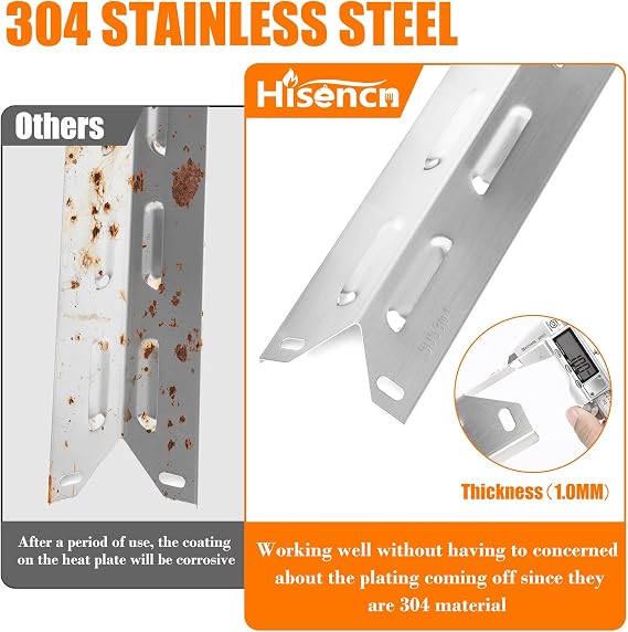 Hisencn SUS304 ステンレススチールグリル交換部品 Kenmore 146.34611410 146.46372610 146.10016510 146.34461410 146.16198211 146.23673310 146.1 6142210 146.46366610 146.1001751 146.4636561