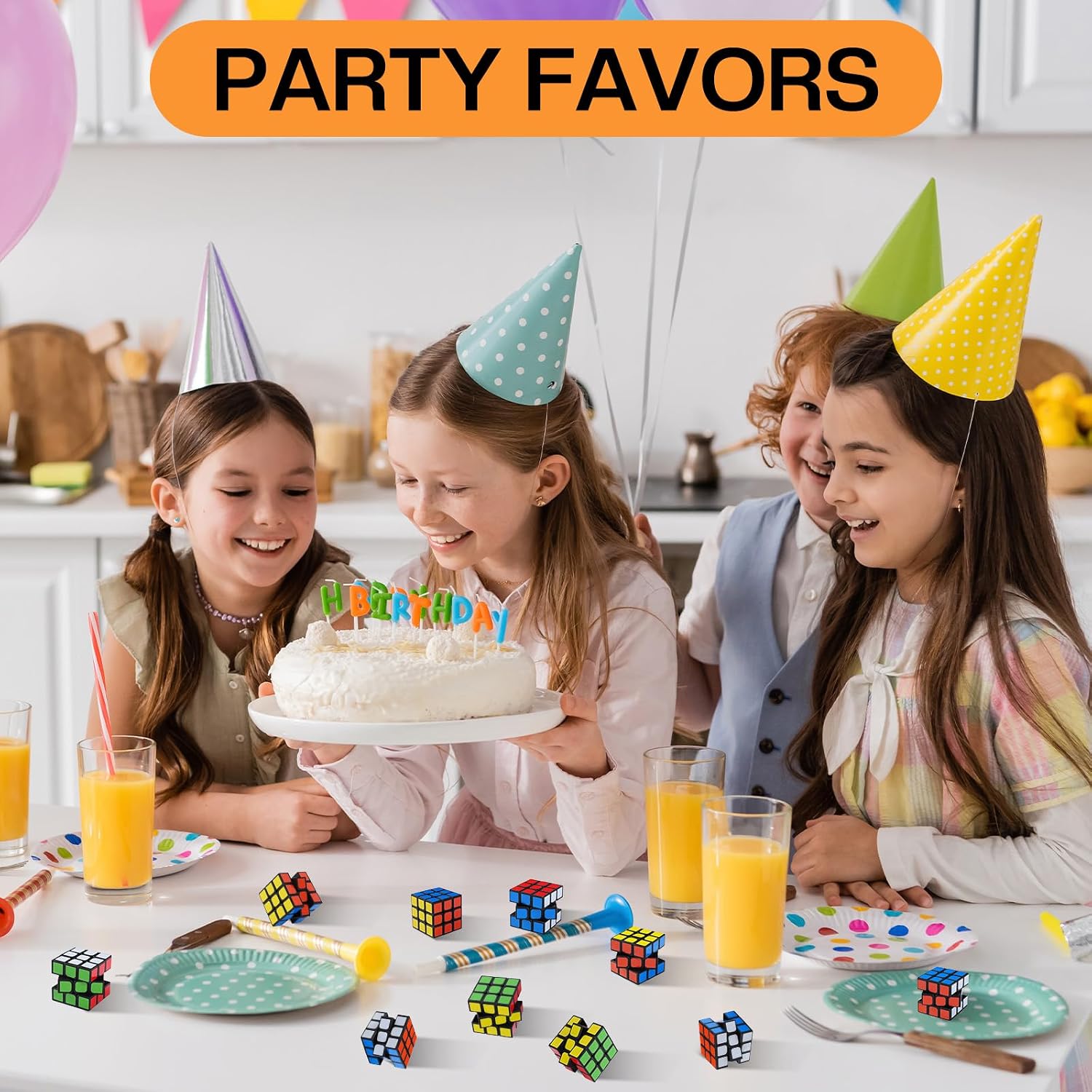 24 Pack Mini Cube Puzzles Perfect for Kids Birthday Party Favors, School Rewards, Classroom Prizes Stress Relief Toys and Easter or Christmas Stocking Stuffers Great as Goody Bag Fillers
