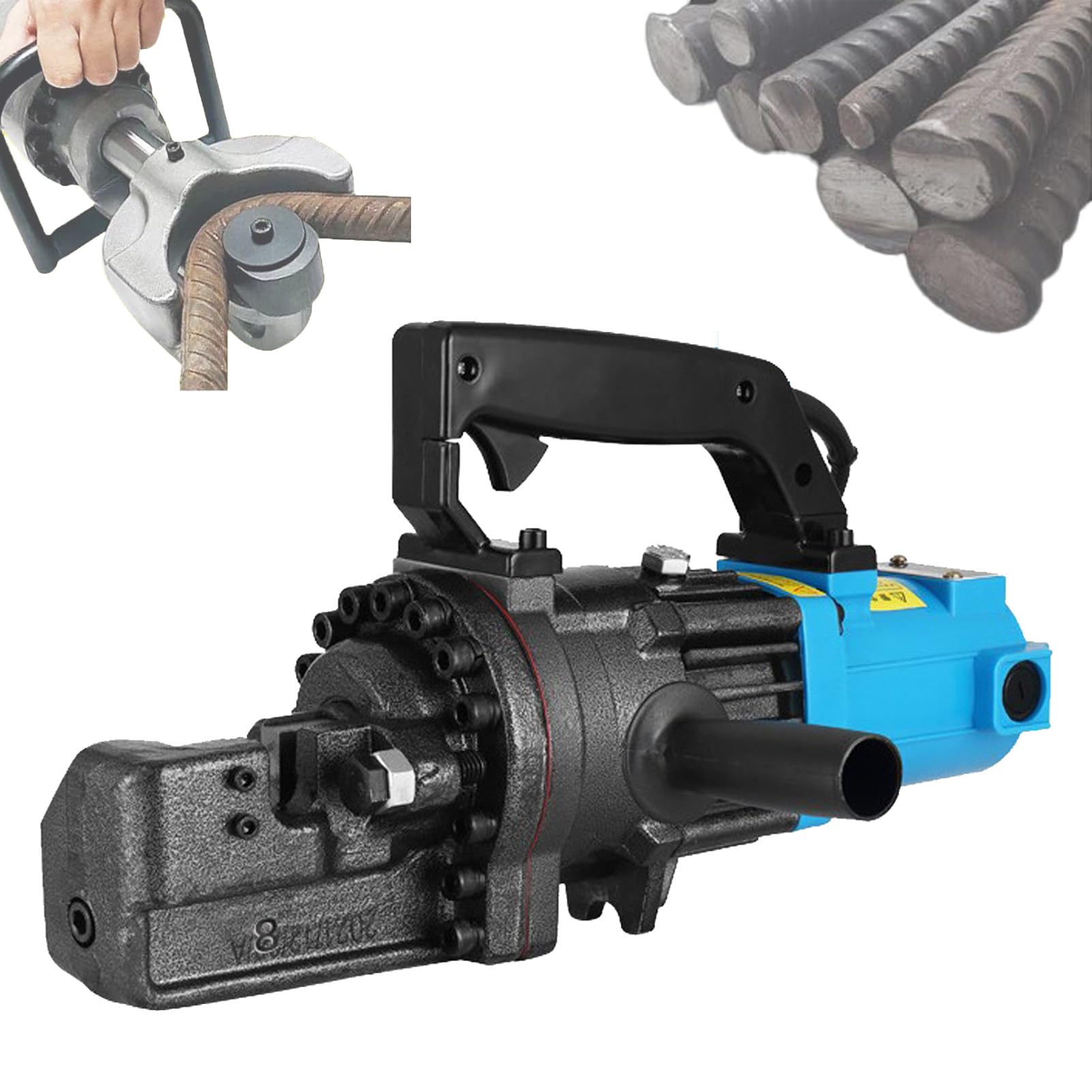 Cortadora De Varillas De Refuerzo HidráUlica EléCtrica PortáTil De 1300 W,Herramienta para Cortar Cables EléCtricos,para Acero De Bajo Carbono, Acero Redondo RC-20