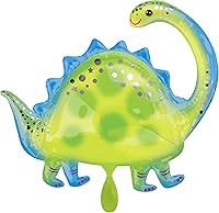 Vista 2 de Anagram - Globo de aluminio Brontosaurus de 32 pulgadas, multicolor