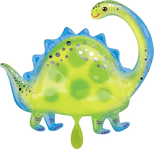 Miniatura 2 de Anagram - Globo de aluminio Brontosaurus de 32 pulgadas, multicolor