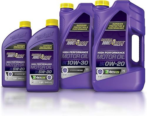 Miniatura 2 de Royal Purple 01520 Aceite de motor sintético de alto rendimiento SAE 5W-20 con licencia API, 1 cuarto de galón (paquete de 2)