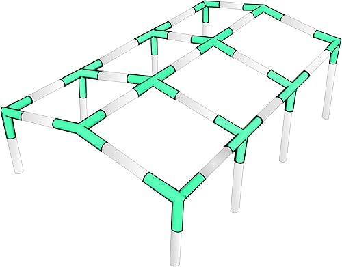 INS Kit de accesorios para toldo de importación, conectores de cochera de marco bajo, juego completo para 6, 8, 10 patas, elige el tamaño (para 8