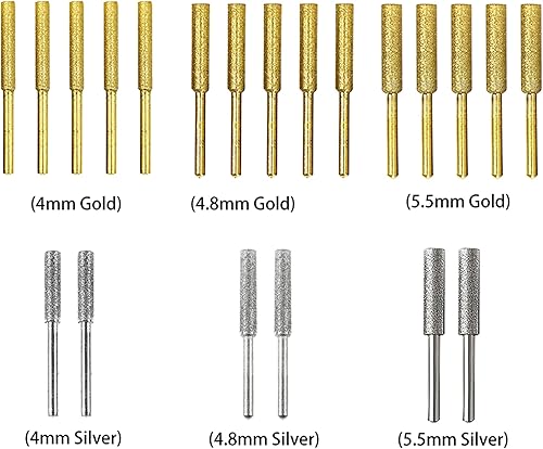 Miniatura 2 de 36 brocas de afilado de motosierra, afilador de motosierra de diamante, lima de piedra de molienda chapada en titanio, herramienta de pulido para