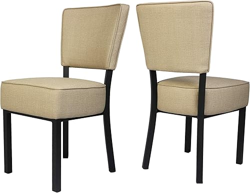 Miniatura 9 de LUCKYERMORE Juego de 2 sillas de cocina y comedor, modernas sillas laterales de piel sintética con cojín suave para sala de estar, dormitorio,