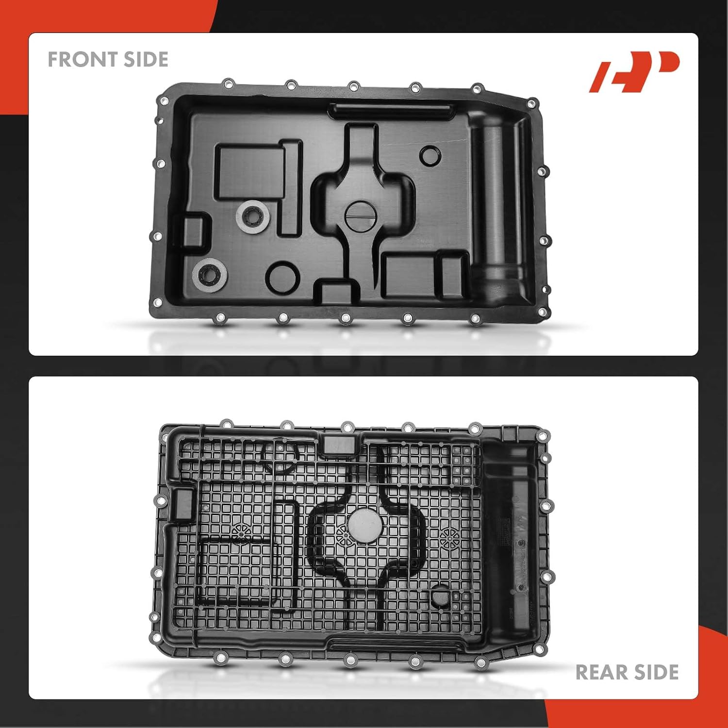 A-Premium Transmission Oil Pan with Gasket Compatible with Ford Explorer 2020-2023, Ranger 2024 2.3L, Police Interceptor Utility 2020-2023 & Lincoln Aviator 2020-2023