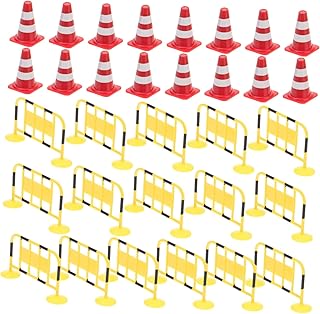 KOMBIUDA 32 Pçs Placa De Estrada Barricada Fita De Hóquei Brinquedo De Futebol Brinquedos De Hóquei Brinquedo De Cone De Estrada Para Crianças Cone De Fitness Sinais De Raiva Estrada