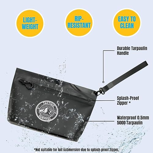 Miniatura 3 de Tactiko - Bolsas con cremallera resistentes al agua contra salpicaduras  2L Hold-All Organizadores para bolsas secas, bolsas de viaje (negro)
