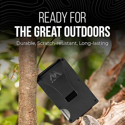 Miniatura 5 de Mountain Voyage - Cartera minimalista para hombre, billetera delgada RFID resistente a los arañazos, tarjetero y clip para dinero, dinero y tarjetas