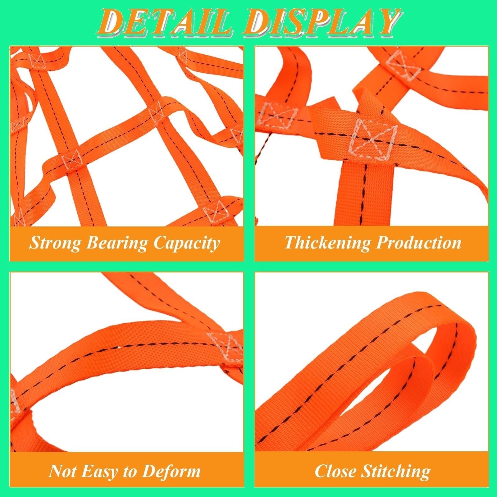 Rete Da Carico In Poliestere - Paranco Per Carichi Pesanti Fino A 300kg, Maglia 10cm - Foto 3