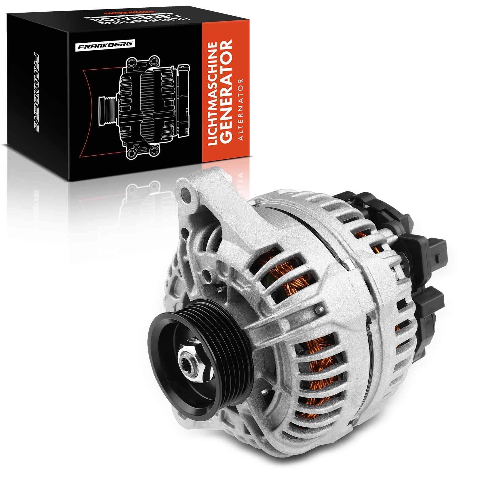Frankberg Alternador Alternador con Polea de Rueda Libre Compatible con Allroad 4BH 2.5L A4 cabrio 8H7 2.4L A4 Avant 8E5 2.5L A6 Avant 4B5 4B6 2.5L A4 cabrio 8H7 2.5L Replace# 0986044480
