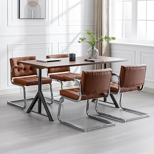 Miniatura 2 de Okeysen Silla de sala de conferencias, silla de invitados de oficina y silla de recepción, silla de sala de espera con base de trineo, silla de