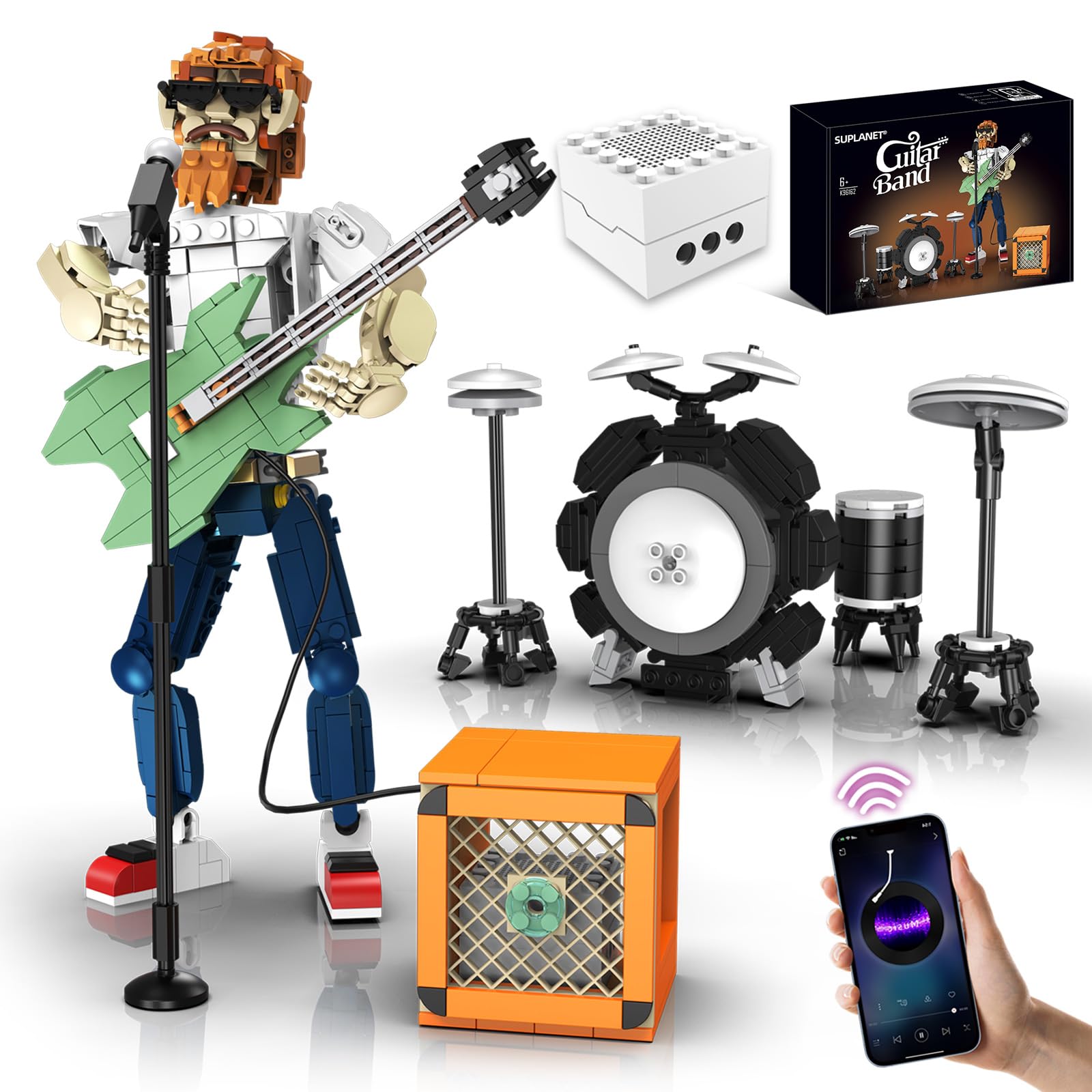 Amazon.com: Suplanet Rock Star Guitarist Building Set Gift for