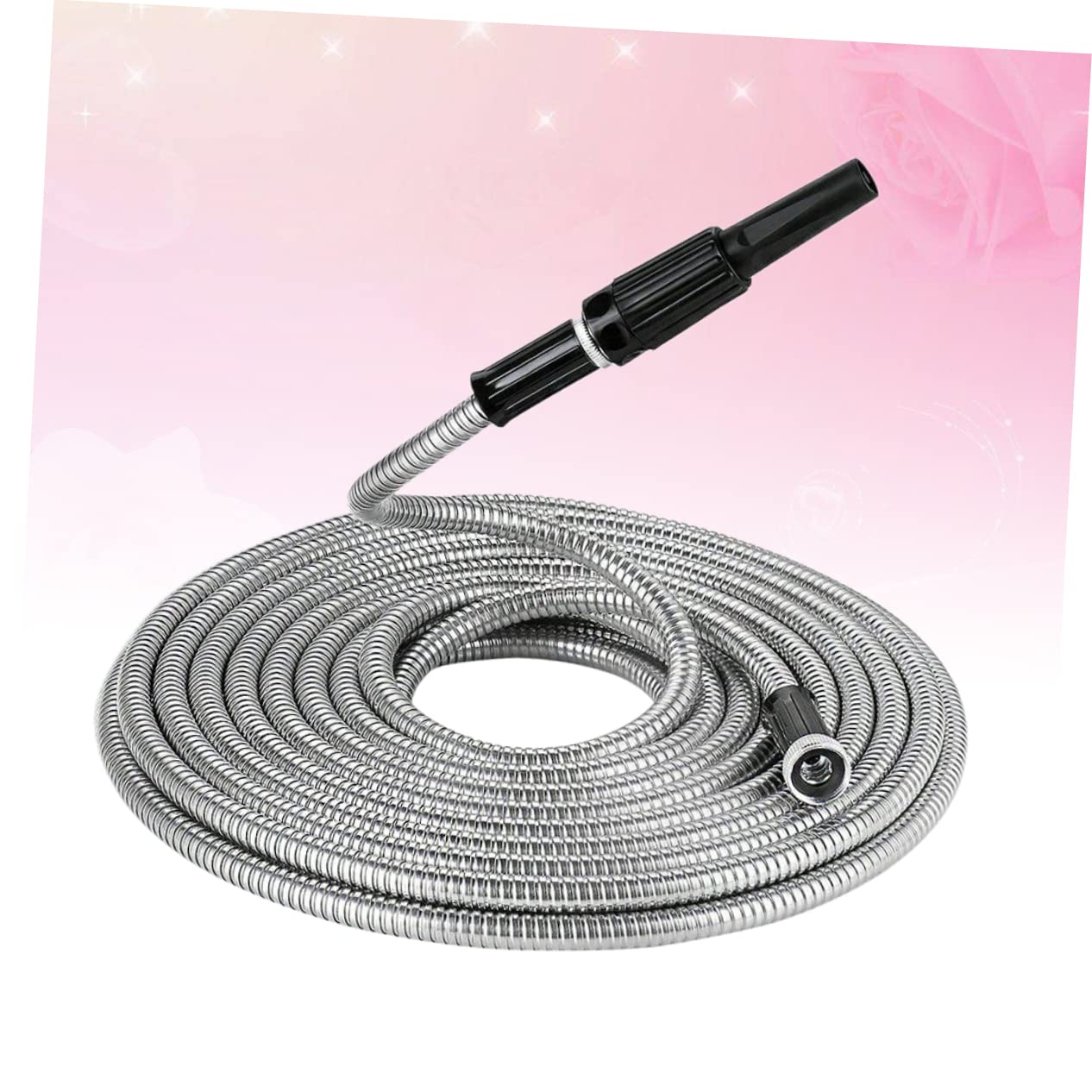 YARNOW Manguera De Jardín Telescópica Acero Inoxidable Riego Boquilla Rociadora Flexibilidad Lavado