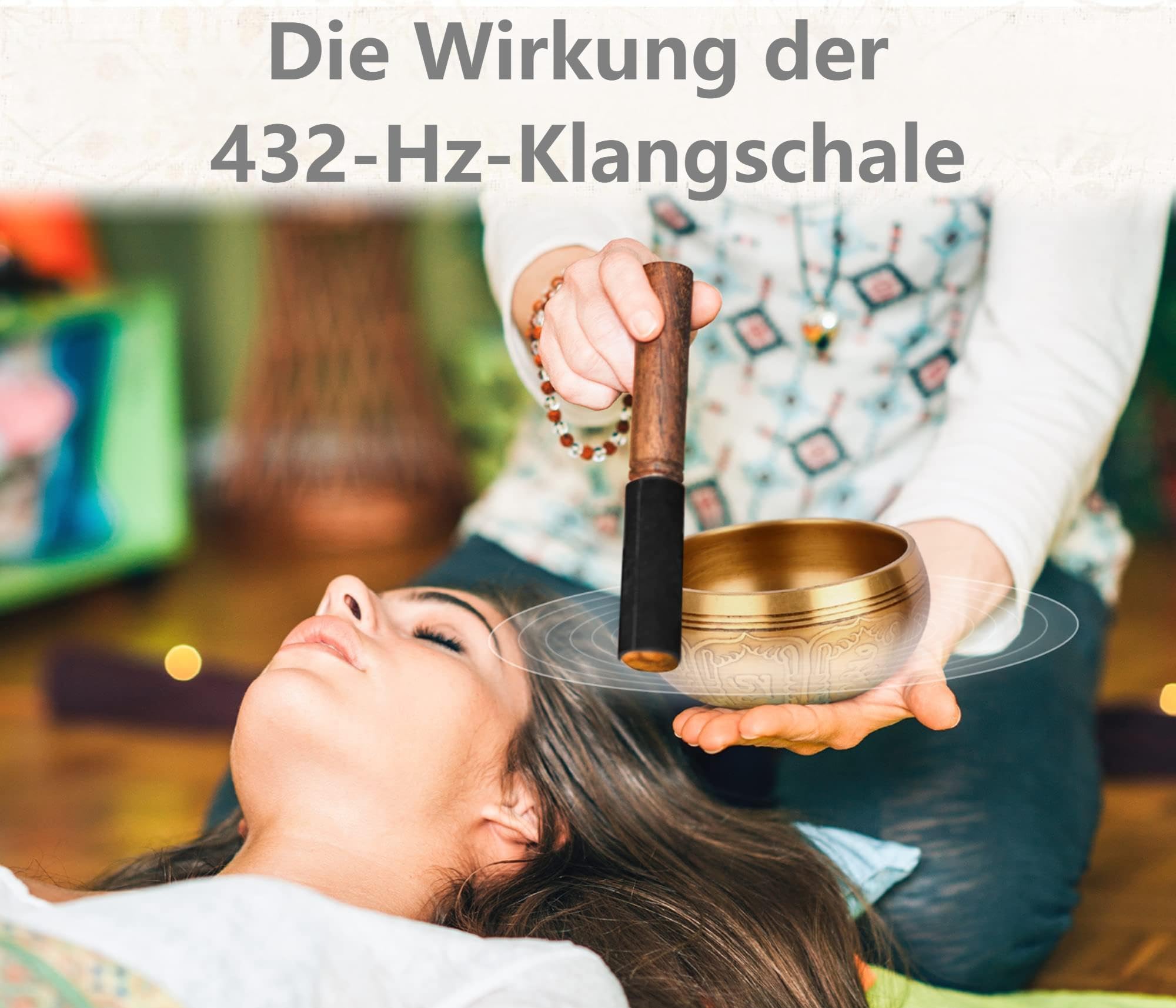 Tibetisches Klangschalen-Set – 100% handgehämmert in Nepal Klangschale für Meditation, Yoga, Chakra, Meditationszubehör, einzigartige Geschenke für Frauen, Männer (9.5 cm)