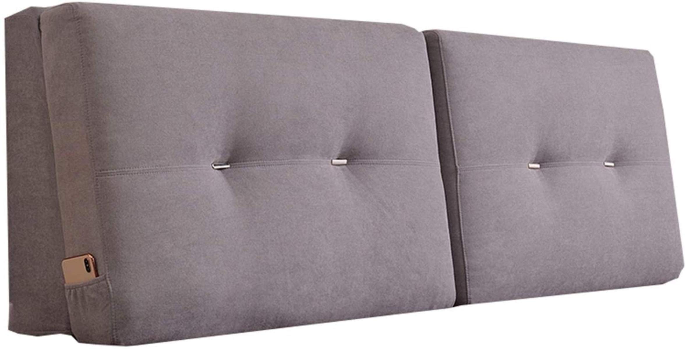 ELzEy Back Cushion Backrest Bed Pillow with headboard,upholstery reading pillow to sofa couch,gentle back support with washable removable Home(A,155x10x60cm)