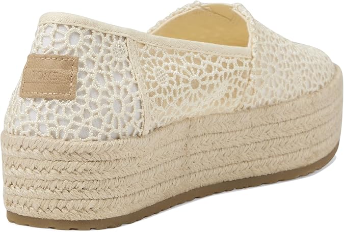 TOMS Women's Valencia Platform Espadrille, Textile Upper, OrthoLite Insole