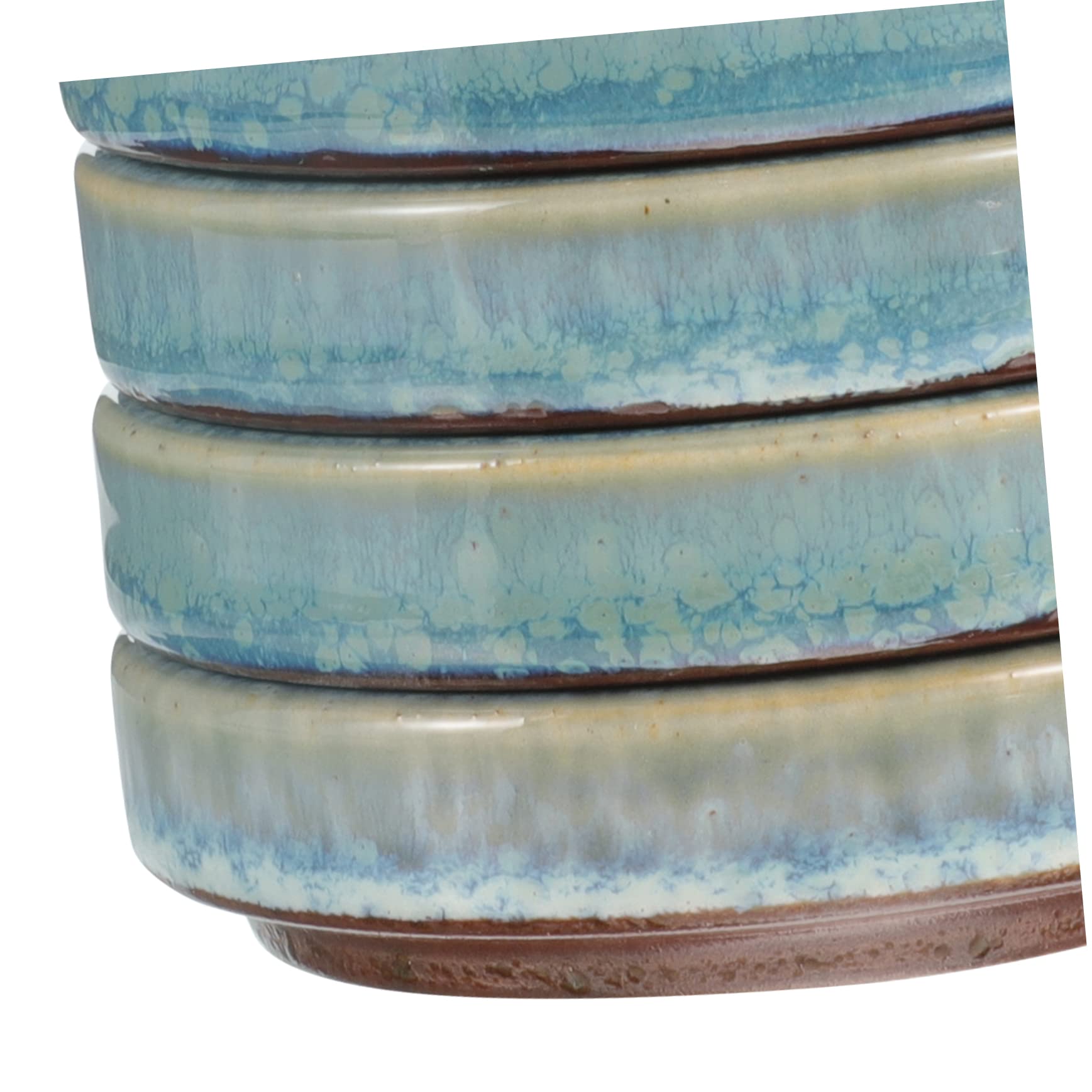 Hemobllo Keramik Mischpalette für Aquarellfarben und Ölfarben 5-lagig mit Deckel Formstabil und Glatt Multifunktional für Künstler und Schmuckaufbewahrung