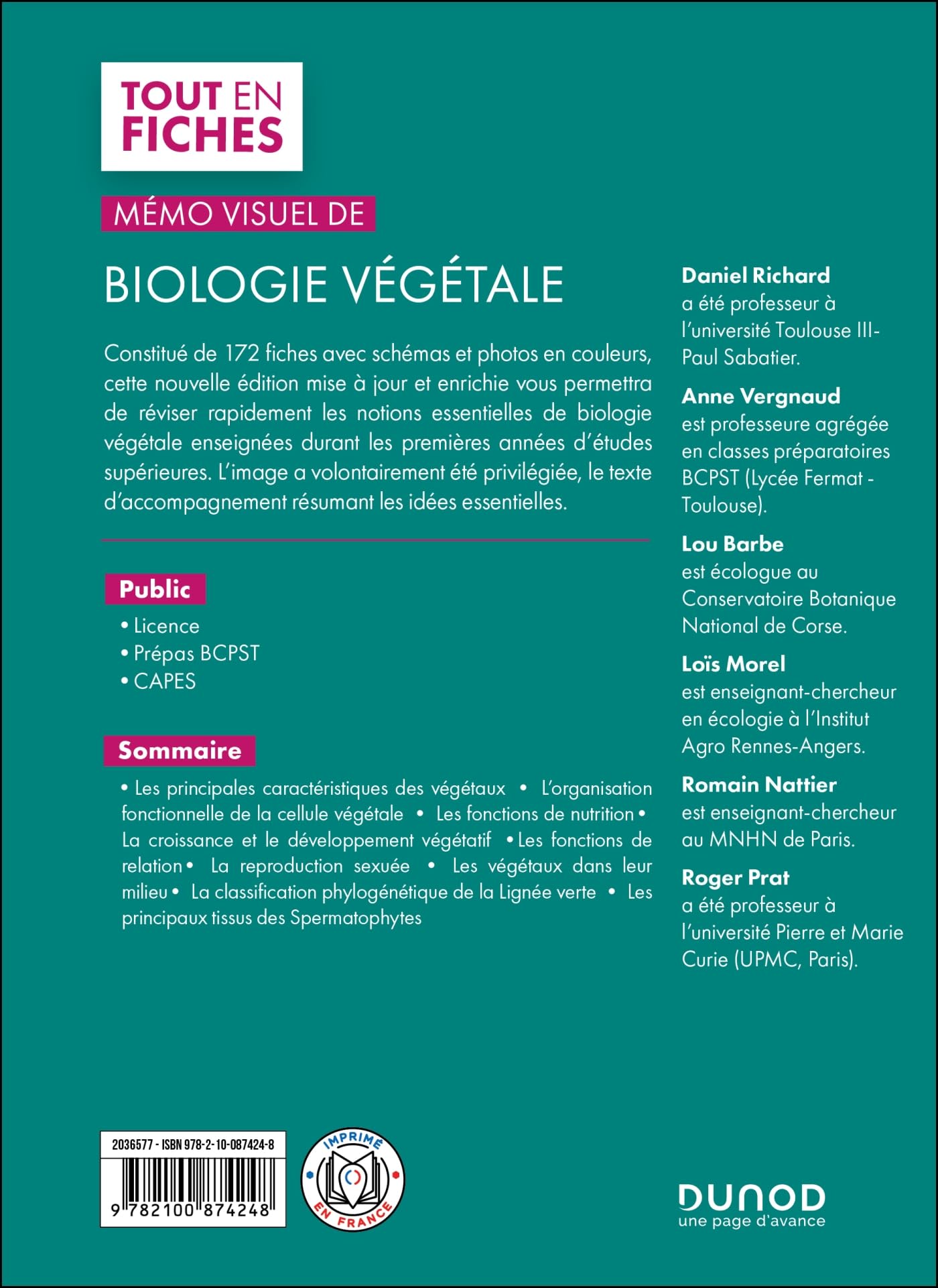 Mémo visuel de biologie végétale - 2e éd.