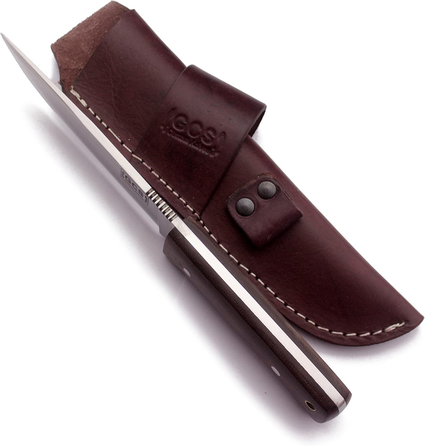 GCS Handmade Micarta Handle D2 Tool Steel Tactical Hunting Knife with leather sheath Full tang blade designed for Hunting & EDC GCS 308