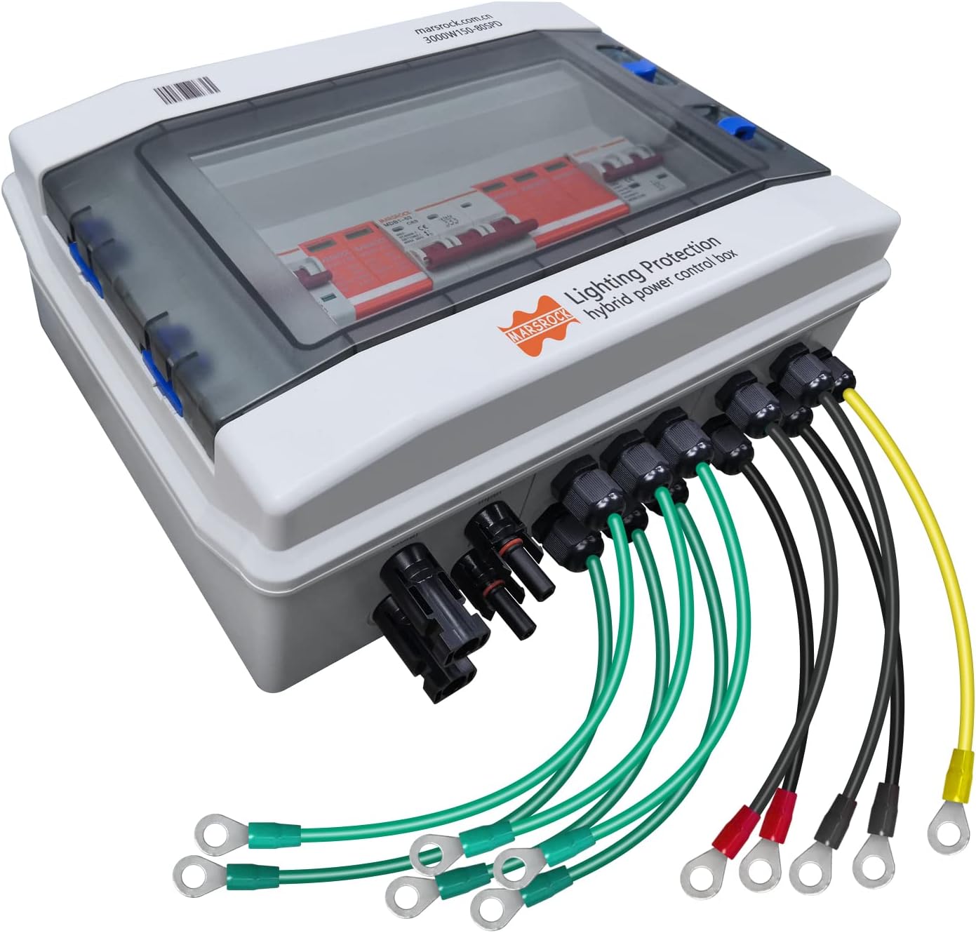 Lighting Safety Wind Photo voltaic Hybrid Energy Management Field PV Dc Combiner AC Distribution Field for 12v 24v 48v Wind Photo voltaic Energy System with DC AC SPD Surge Safety Arrester (Excluding Wires)